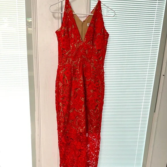 chinese dress ladies Blue Lace Embellished Midi Dress – self-portrait-US main image 0